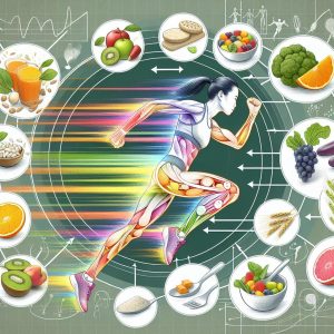 Athlète consommant un repas équilibré riche en nutriments avant l'entraînement : glucides complexes, protéines maigres et légumes colorés pour optimiser la performance sportive et la récupération musculaire