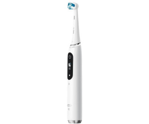 Brosse à dents électrique Oral-B iO Series 9 avec écran OLED couleur sur fond blanc