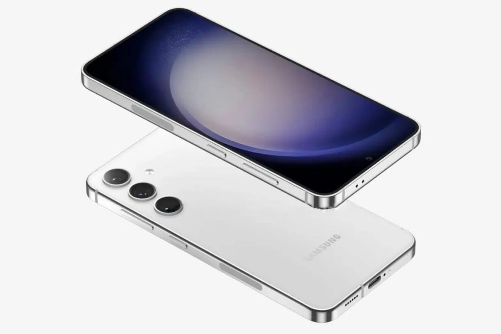 Samsung Galaxy S24 Ultra smartphone avec zoom optique 10x et stylet S-Pen intégré sur fond blanc